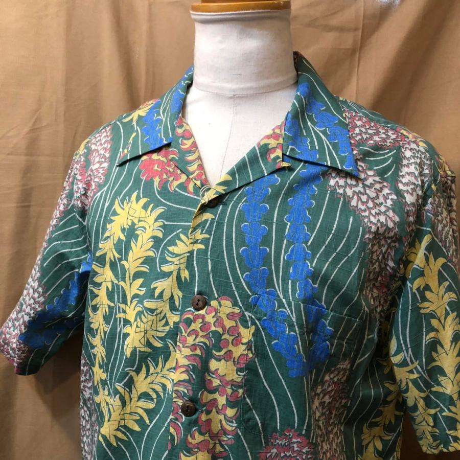 SUN SURF サンサーフ コットン リネン アロハシャツ “LEI HAWAIIAN 