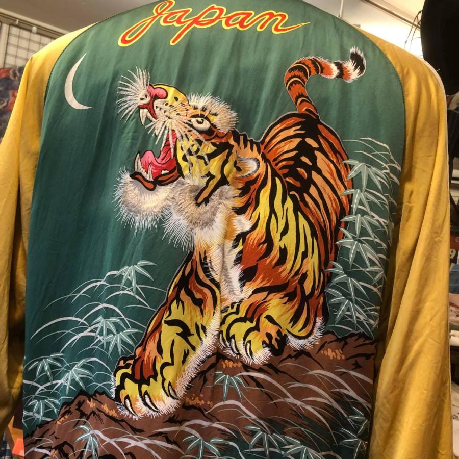 テーラー東洋 by 港商商会 SPスカジャン “DUELLING DRAGONS × TIGER PRINT” TT14383-128/NAVY  スーベニアジャケット