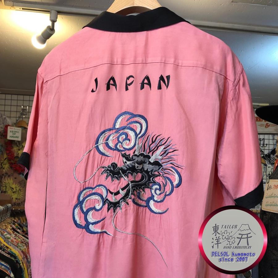 TAILOR TOYO テーラー東洋 レーヨン 総刺繍スカ ボウリングシャツ  
