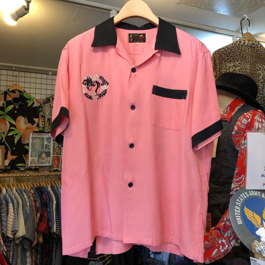 TAILOR TOYO テーラー東洋 レーヨン 総刺繍スカ ボウリングシャツ