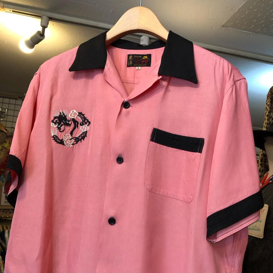 TAILOR TOYO テーラー東洋 レーヨン 総刺繍スカ ボウリングシャツ  