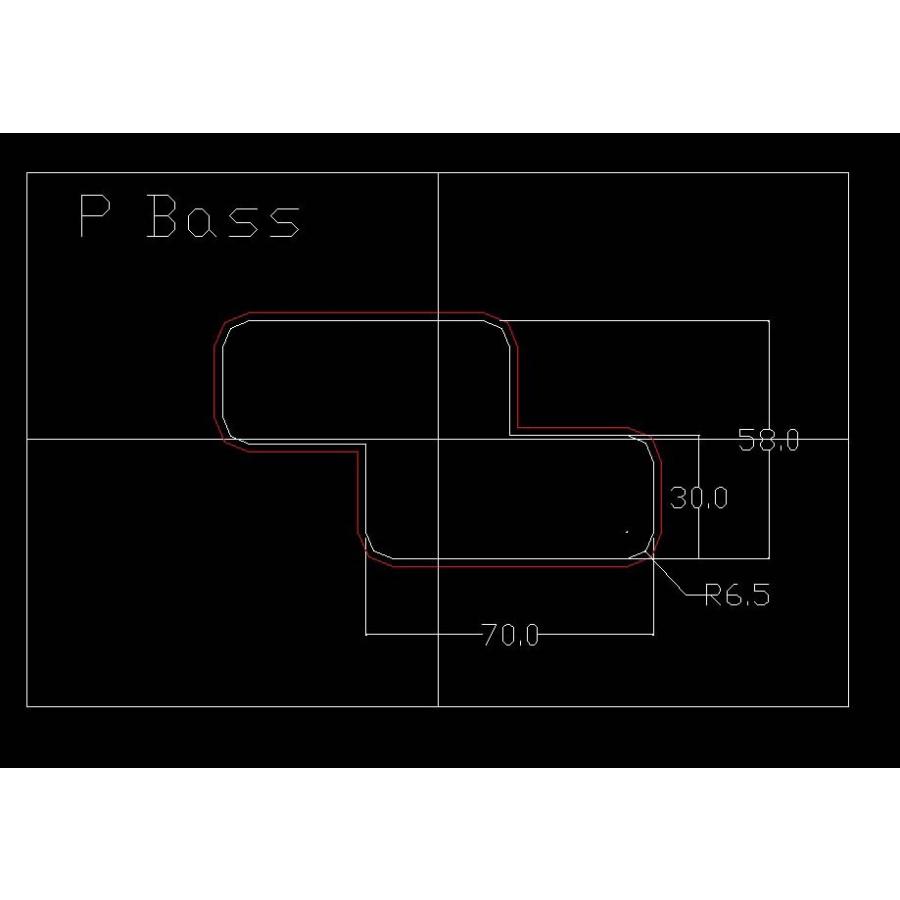 ベース用ピックアップ テンプレートガイド プレシジョンベース プレベ
