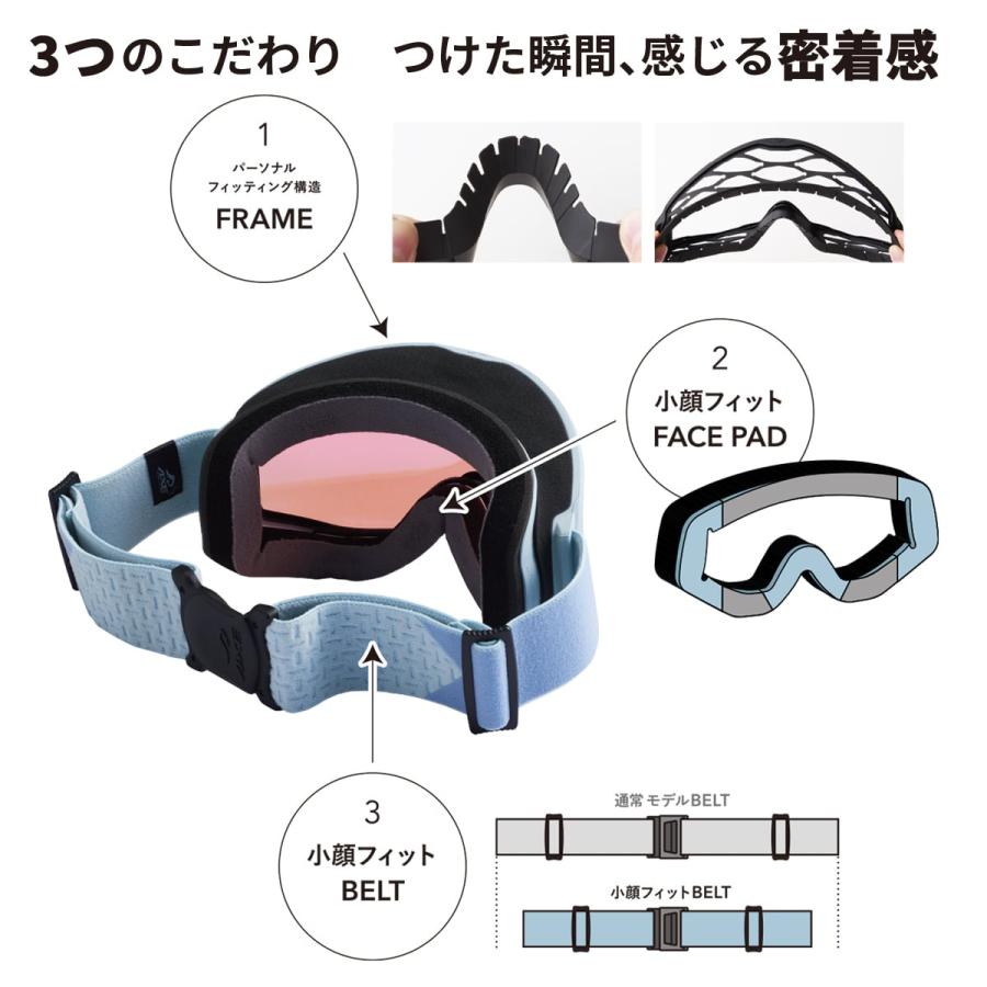 AXE 小顔にフィット スノーゴーグル スキー スノボ AX800-XS-PK