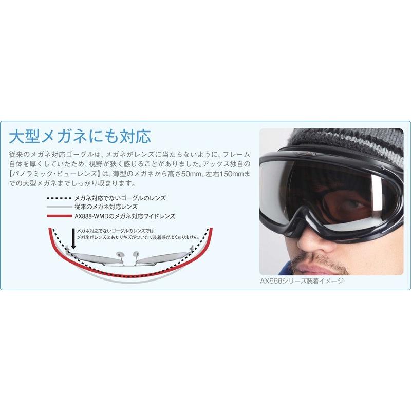 AXE 大型メガネ対応 ゴーグル パノラミック・ビューレンズAXE AXE 大型メガネ対応 ゴーグル パノラミック・ビューレンズAXE