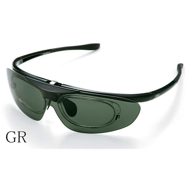AXE アックス はね上げ式 偏光サングラス インナーフレーム付き 度付き可 SG-240PE-GR