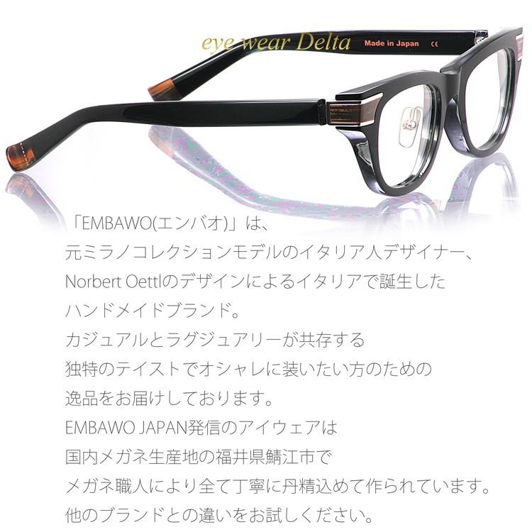 Embawo エンバオ サングラス イタリアブランド 鯖江眼鏡職人手造り ハンドメイド Sorrento クリアレンズ Es 03f H Blk アイウェア デルタ 通販 Yahoo ショッピング