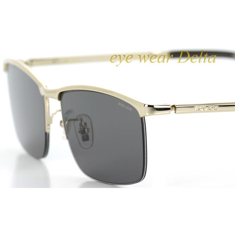 POLICE ポリス SPLT67J-0300 サングラス Shiny Gold メンズ・レディース  チタン製 ハーフリム splt-67j POLICE（ポリス） サングラス 2026年モデル SPLT67J-0300 国内正規代理