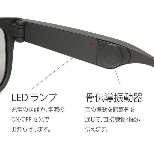 骨伝導スピーカー内臓スマートサングラス 偏光レンズ ミラーレンズ