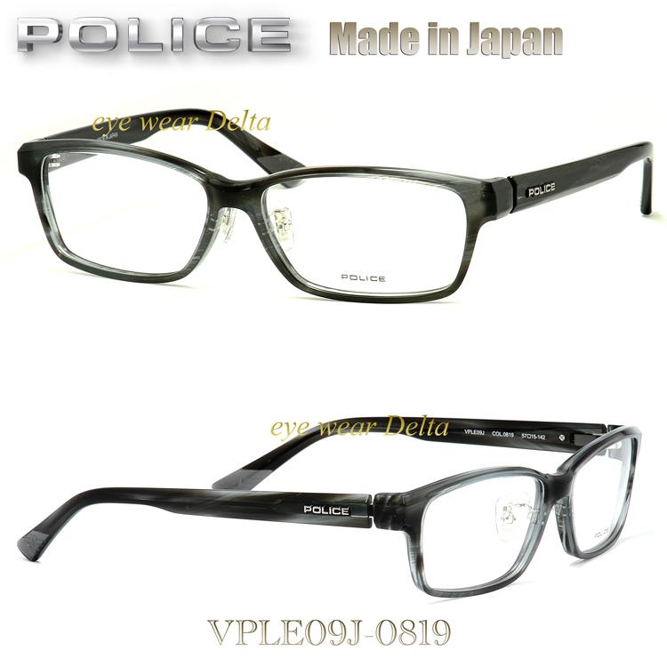 POLICE ポリス メガネ フレーム 日本製モデル 国内正規代理店品 スクエア VPLE09J-0819｜delta