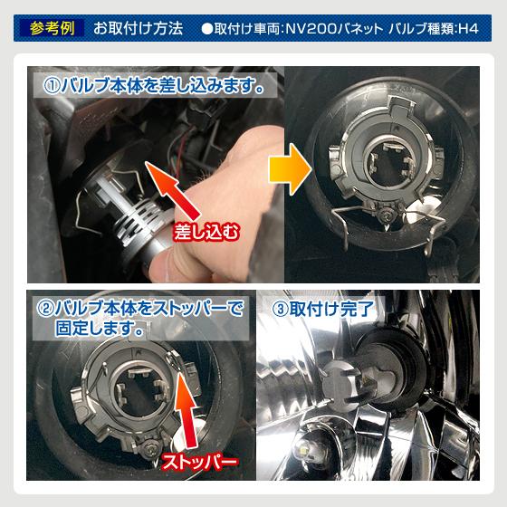 デルタダイレクト D-2150 H4 イージーエクスチェンジ LEDバルブ ヘッド