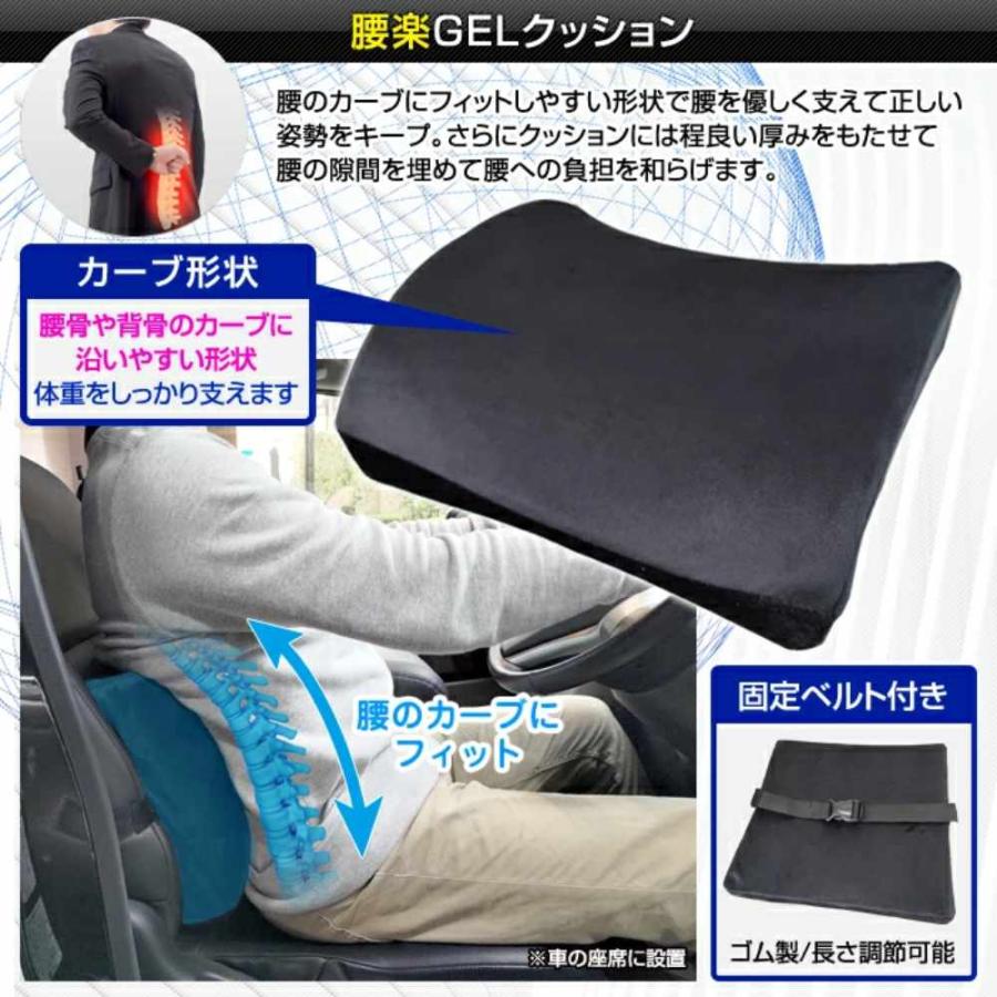 デルタダイレクト D-2262 腰楽ゲルクッション 腰用 ウレタンフォームと