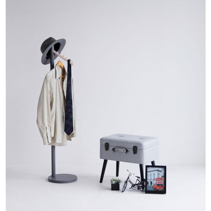 コートハンガー ポールハンガー シンプル 木製 スリム コンパクト ハンガーラック ロングコート アウター 天然木 |  | 13