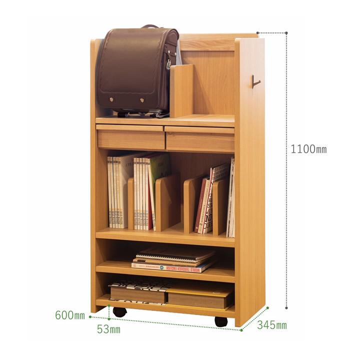 ランドセルラック 幅60cm 完成品 コンパクト スリム 収納 リビング 子供部屋 シンプル 天然木 オイル仕上げ 一部送料別 法人割 引っ越し 引越しの画像