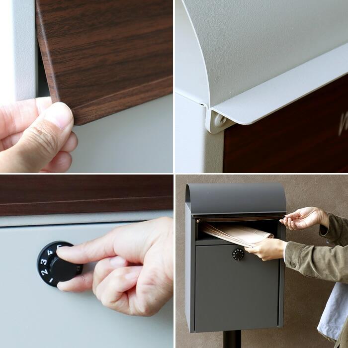 ポスト スタンドポスト 郵便受け おしゃれ かわいい 錆びにくい加工