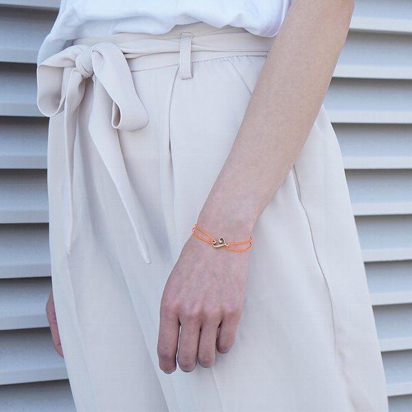 ブレスレット イニシャル コード アレルギーフリー ペア プレゼント