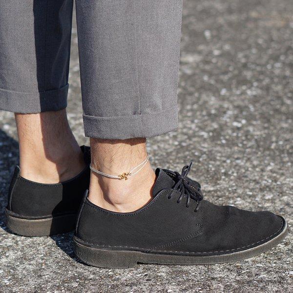 アンクレット イニシャル コード アレルギーフリー ペア プレゼント