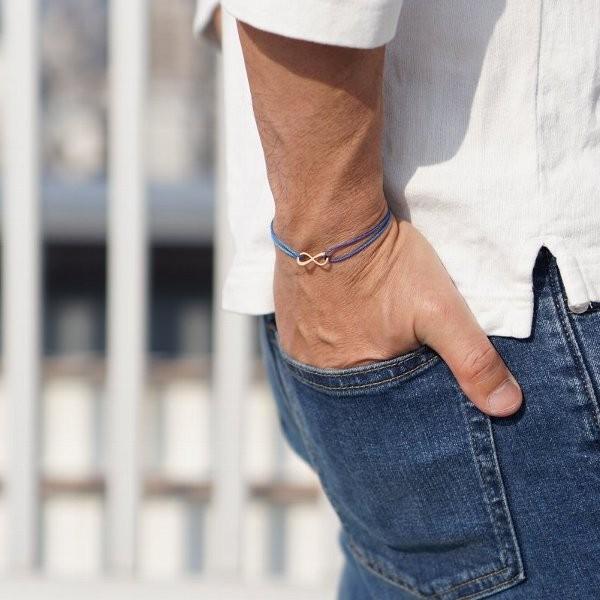 コード ブレスレット つけっぱなしok インフィニティ シンプル