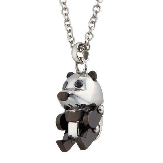 CZ ネックレス BEAR キュービックジルコニア クマ 316L ステンレス 