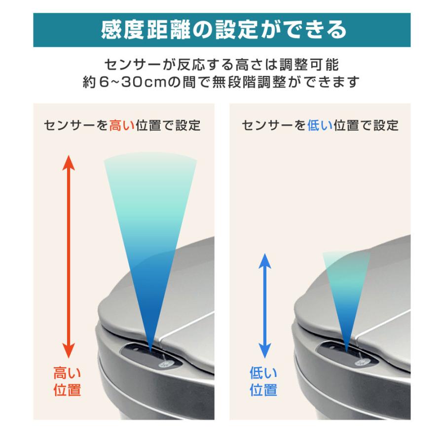 MAXZEN 人感センサー付き自動開閉ゴミ箱 47L JG047MT01-WH : Den MAXZEN 人感センサー付き自動開閉ゴミ箱 47L JG047MT01-WH : Den