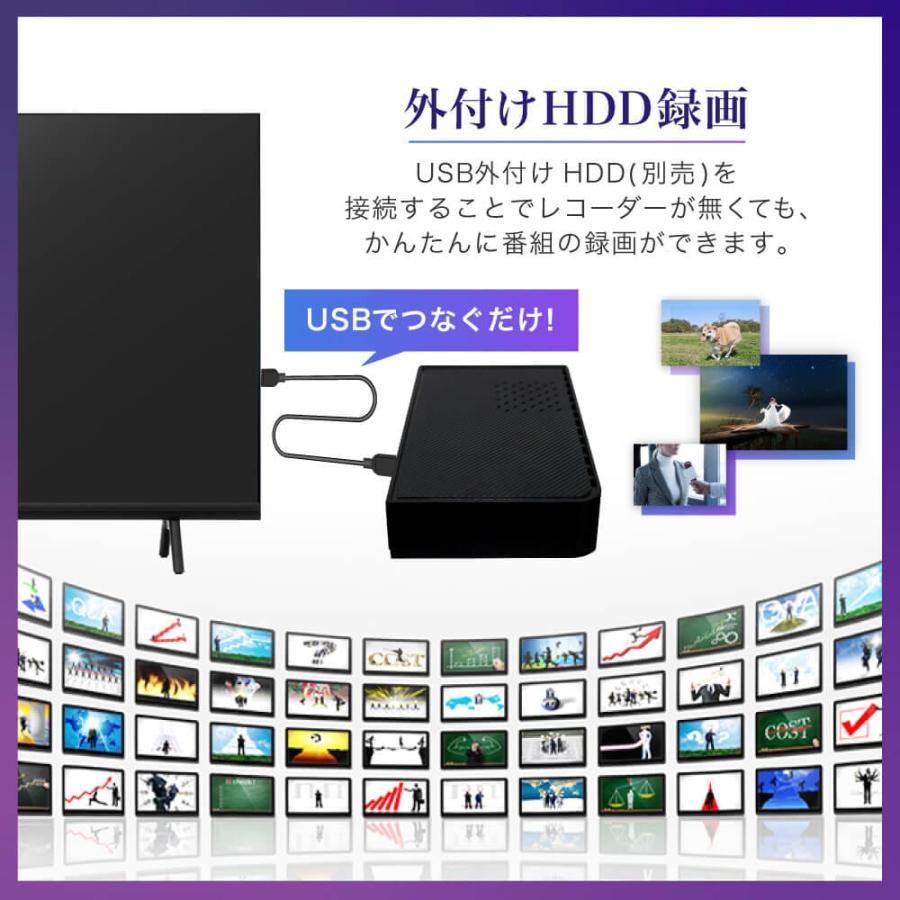 テレビ 32型 Googleテレビ 32インチ グーグルテレビ 32V 地上・BS・110度CSデジタル 外付けHDD録画機能 HDMI2系統 HDR MAXZEN JV32DS06｜den-mart｜10