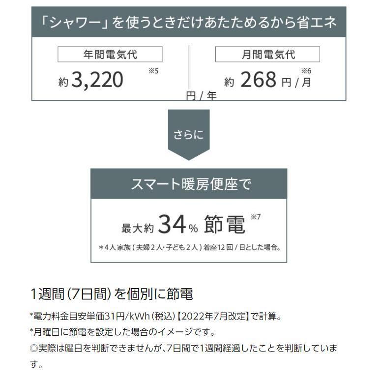 ⑤ Panasonic 温水便　便座　トワレDL-PSTK10-WS 24年製 温水洗浄便座 ビューティ・トワレ DL-PSTK10-WS [瞬間式] Panasonic