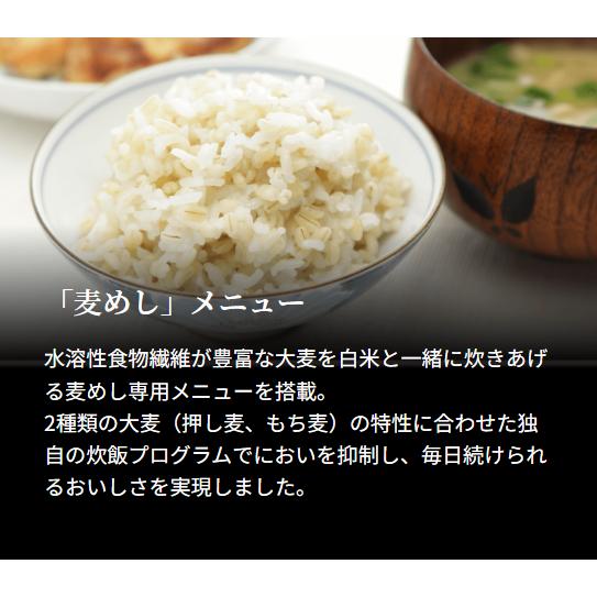 炊飯器 圧力IHジャー炊飯器 5.5合炊き 炊きたて ご泡火炊き 【炭水化物】 JPI-X100-KX フォグブラック