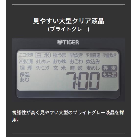 炊飯器 圧力IHジャー炊飯器 5.5合炊き 炊きたて ご泡火炊き 【炭水化物】 JPI-X100-KX フォグブラック