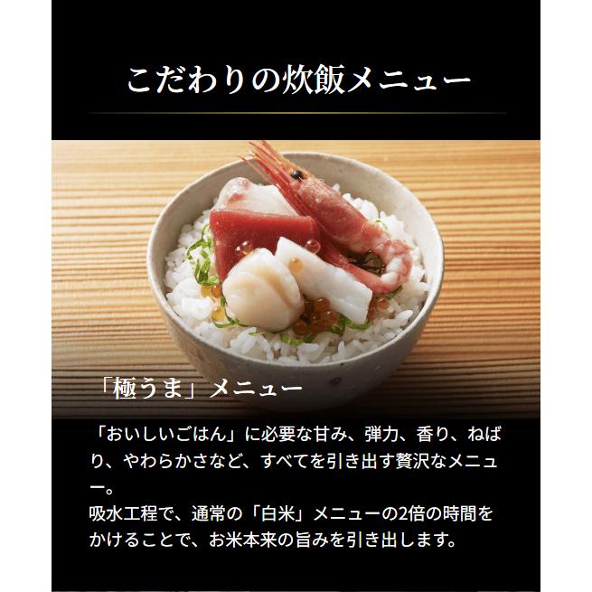 炊飯器 圧力IHジャー炊飯器 5.5合炊き 炊きたて ご泡火炊き 【炭水化物】 JPI-X100-KX フォグブラック
