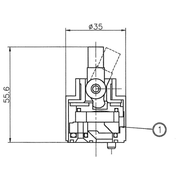 タブチ（TABUCHI） 663MPS-35S 純正品 水栓 部品 交換 カートリッジ