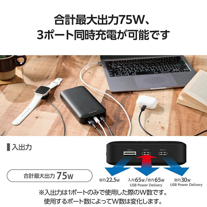 ELECOM（エレコム） モバイルバッテリー USB Power Delivery 20000mAh