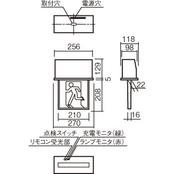 FA40366CLE1 天井埋込型 パナソニック LED 誘導灯 両面型 ・ 長時間定格型 ( 60分間 ) リモコン自己点検機能付 ・ 自己点検機能｜denchiya｜04