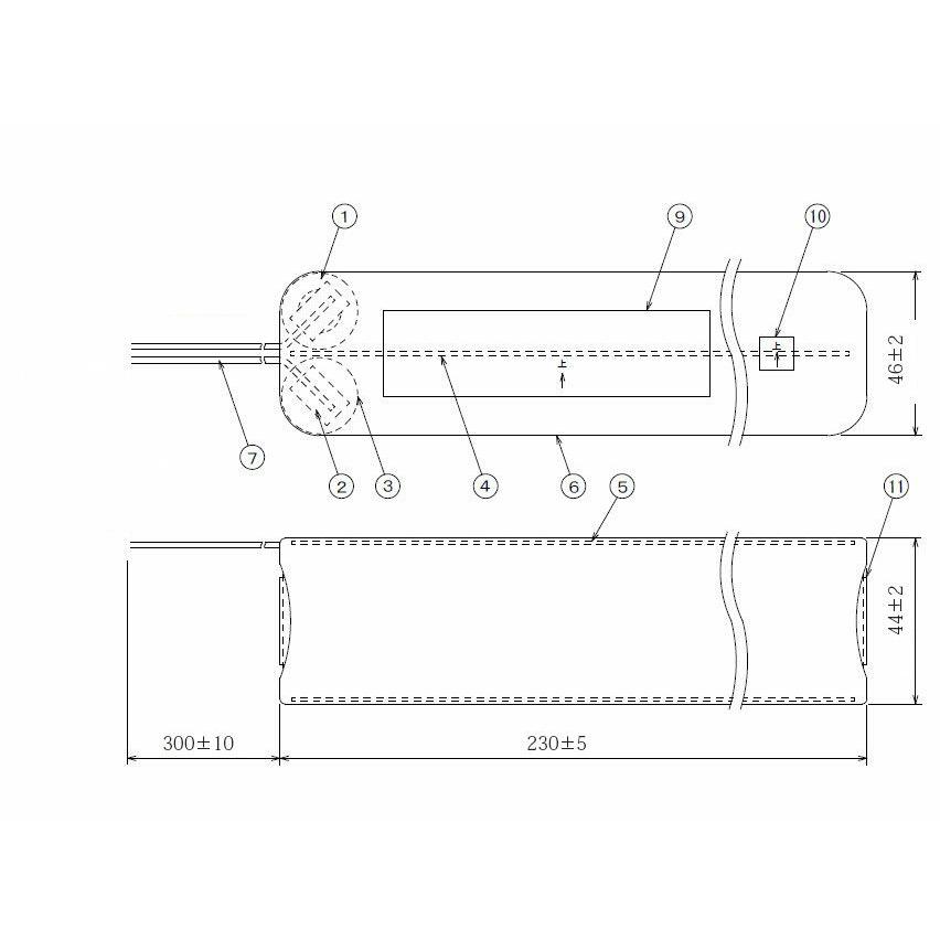 KR1.2SC-20相当品 同等品 シチズンPT-51Tシリーズ用交換電池 24V600mAh コネクター付きの画像