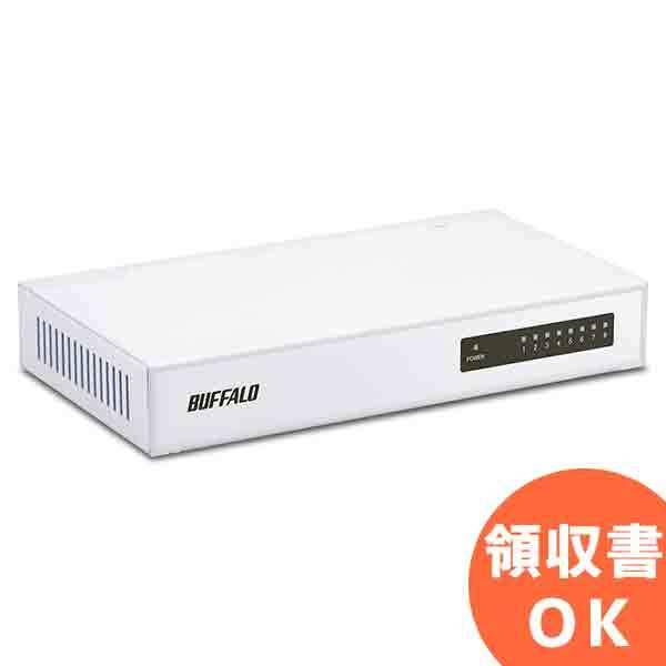 BUFFALO スイッチングハブ LSW4-TX-8NP/WH電話機1台 BUFFALO（バッファロー） LSW4-TX-8NS/WH 10/100Mbps対応スイッチング
