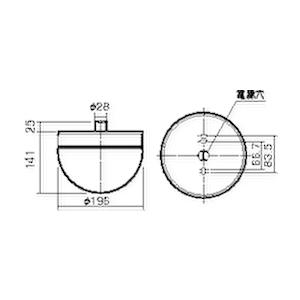 受注品　NNFB93207C　HACCP向け　高天井用　〜10m　LED非常用照明器具　防湿型　30分間　昼白色　パナソニック　天井直付型