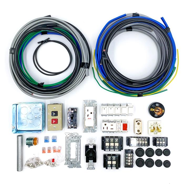 第1種電気工事士　技能試験練習材料セット　1回練習分の電線　器具｜2023年度　全10問　電工石火　シリーズ　セット　候補問題　電気工事士　第一種　第1種　器具　電線