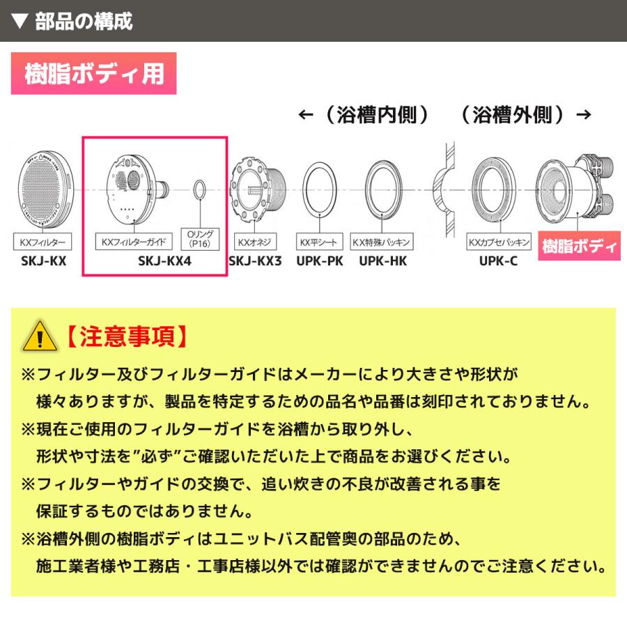 循環金具 SKJ-KX4 交換フィルターガイド 循環口フィルター D 循環金具 SKJ-KX4 交換フィルターガイド 循環口フィルター D