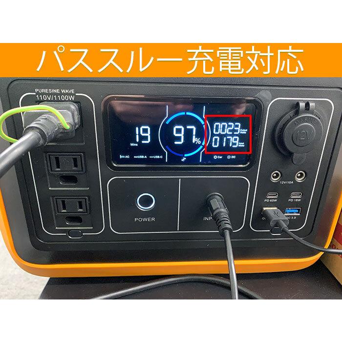 1200W ポータブル電源 おすすめ 大容量 リン酸鉄 リチウム 節電 寿命