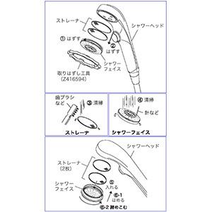 KVK Z416594 (ケーブイケー) ワンストップシャワーフェイス取り外し