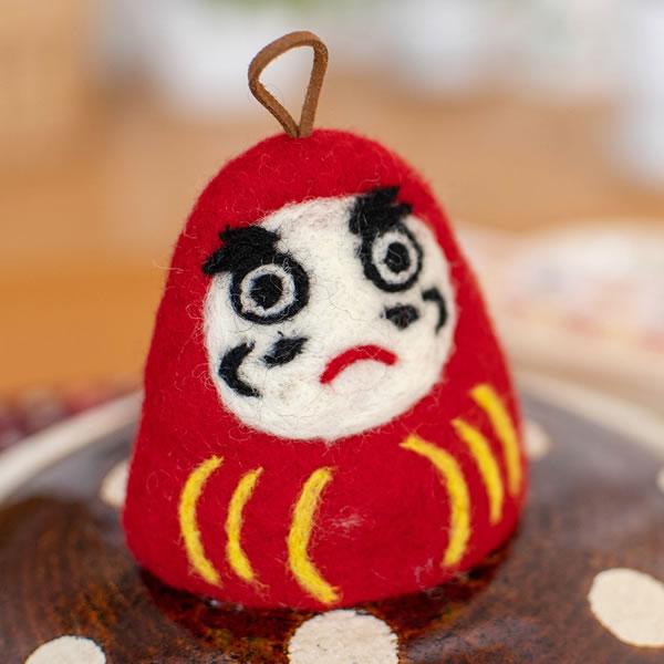 鍋つかみ フェルトタイプ 冬の定番アイテム だるまシマエナガ だるま