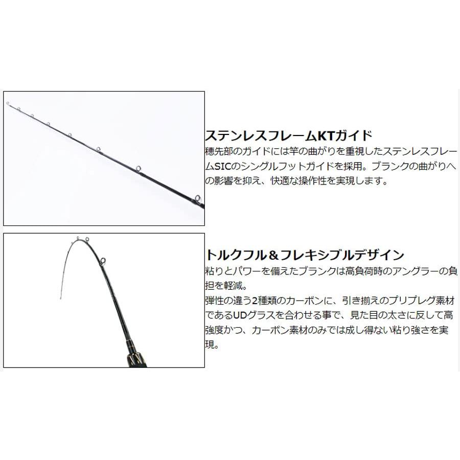 クレイジーオーシャン オーシャントルク YT OT-B61ML クレイジーオーシャン オーシャントルク YT OT B61ML 商品情報 青物の突進を竿の曲がりでいなして獲る為のロッド