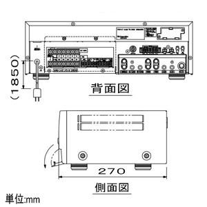 TOA 卓上型アンプ 30W 3U 5局スピーカーセレクター付 非常時電源 TOA 卓上型アンプ 30W 3U 5局スピーカーセレクター付 非常時電源
