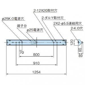 日立 直管蛍光灯照明器具 ベースライト 逆富士形 マルチランプ Hf32/FLR40/FL40×1灯 蛍光灯別売 HNM4103VMEN14｜dendenichiba｜02