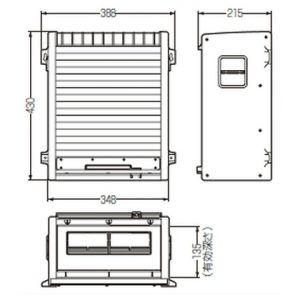 未来工業 ウオルボックス プラスチック製防雨スイッチボックス IPX3 シャッター扉 ベージュ色 WBS-4LJ｜dendenichiba｜03