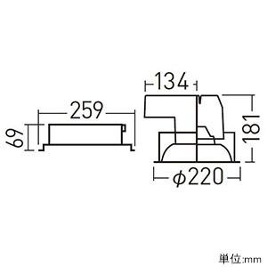 パナソニック LEDダウンライト LED1500形 HID300形器具相当 埋込穴φ200 プレーン 調光タイプ 電球色 拡散55° XND9984SLKLR9_1