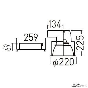 Panasonic（パナソニック） LEDダウンライト LED1500形 HID300形器具 