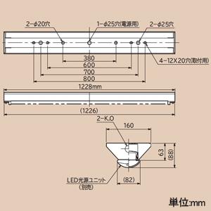 日立 LEDベース器具 特殊環境対応 防湿・防雨形(オイルミスト対応) 40形 逆富士形 幅160mm 温白色 WGN4A1+WGE406WWE-N14A1_1