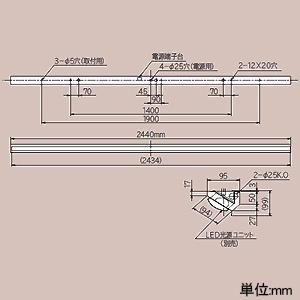 日立 交換形LEDベース器具 110形 直付形 ウォールウォッシャ形 10000lmタイプ 昼光色 NC8D+CE810DG-C24A_1