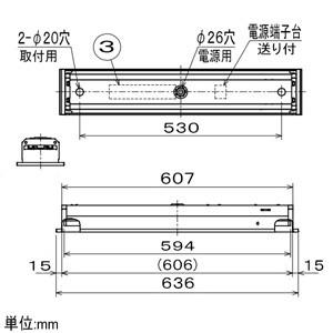 三菱 LEDライトユニット形ベースライト MYシリーズ 20形 埋込形 W100 一般タイプ FHF16形×1灯器具 高出力相当 昼光色 MY-B215230/DAHTNの画像