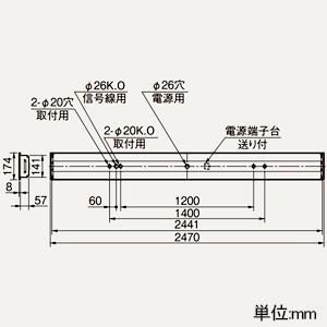 三菱 110形 埋込形 下面開放タイプ 150mm幅 一般タイプ 10000lm FLR110形×2灯器具節電タイプ 白色 MY-B910431/W2AHTNの画像