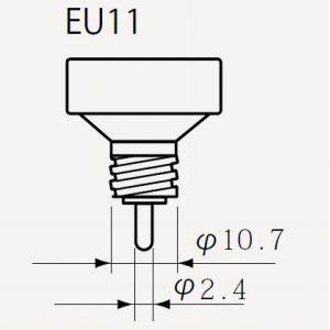 ケース販売 10個セット 低封入圧二重管型ハロゲンランプ 85W EU11口金 【トウメイゾメ】 JDW110V85WGS/KEU11_set